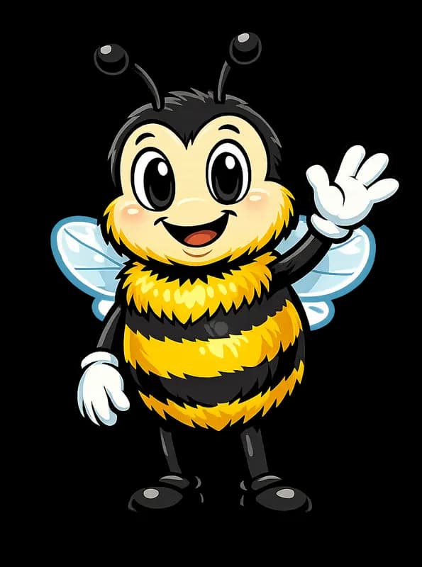 Buzz, the Seedly Communities mascot, waving